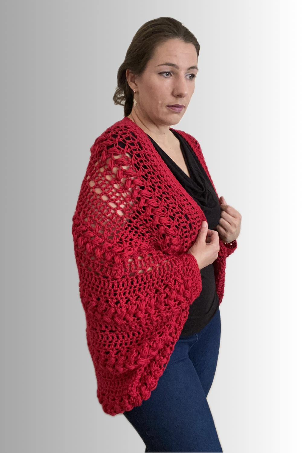 COTTON SHRUG OVERSIZED CARDIGAN