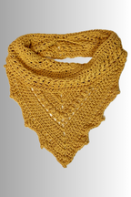 GOLD CROCHET FALL COWL