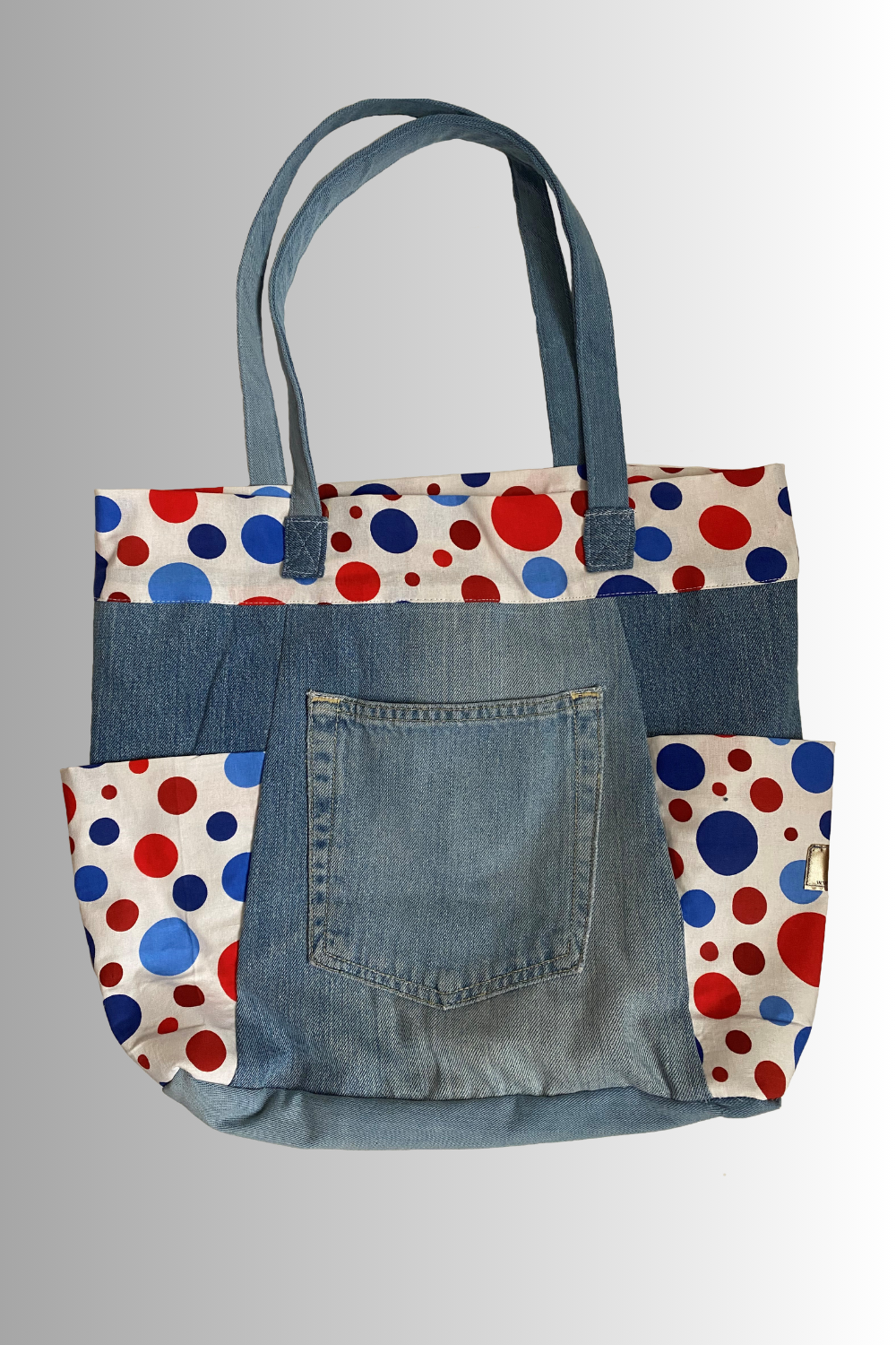 BUBBLE COLLECTION USA OPEN TOP HANDBAG light blue