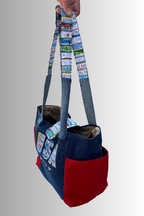 PATRIOTIC USA COTTON OPEN TOP HANDBAG