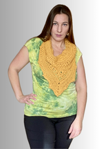 GOLD CROCHET FALL COWL