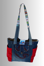 PATRIOTIC USA COTTON OPEN TOP HANDBAG