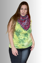 BERRY MIX TRIANGULAR CROCHET SHAWL