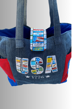 PATRIOTIC USA COTTON OPEN TOP HANDBAG
