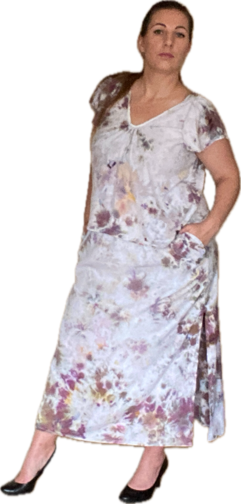 THE MAXI RAYON SKIRT WITH SIDE SLITS