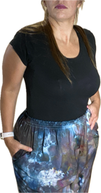 THE MAXI RAYON SKIRT WITH SIDE SLITS