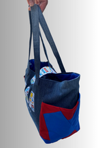 PATRIOTIC USA COTTON OPEN TOP HANDBAG