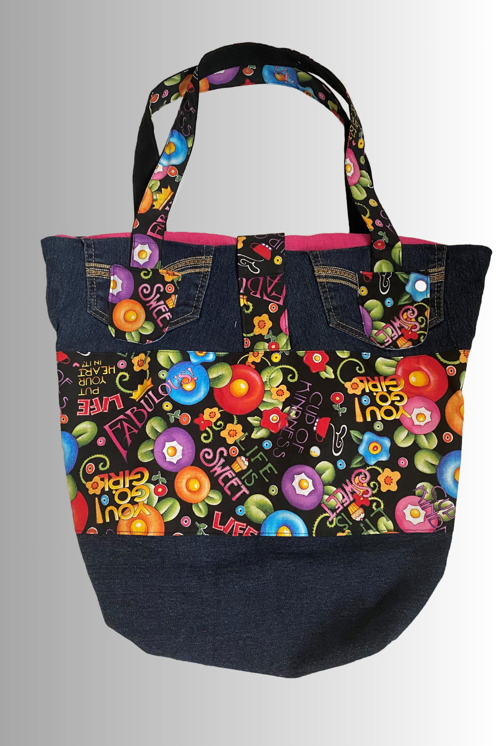 OPEN TOP FABULOUS FLOWER HANDBAG