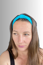 YOGA COLLECTION SIMPLE KNOTTED HEADBAND DARK TURQUOISE