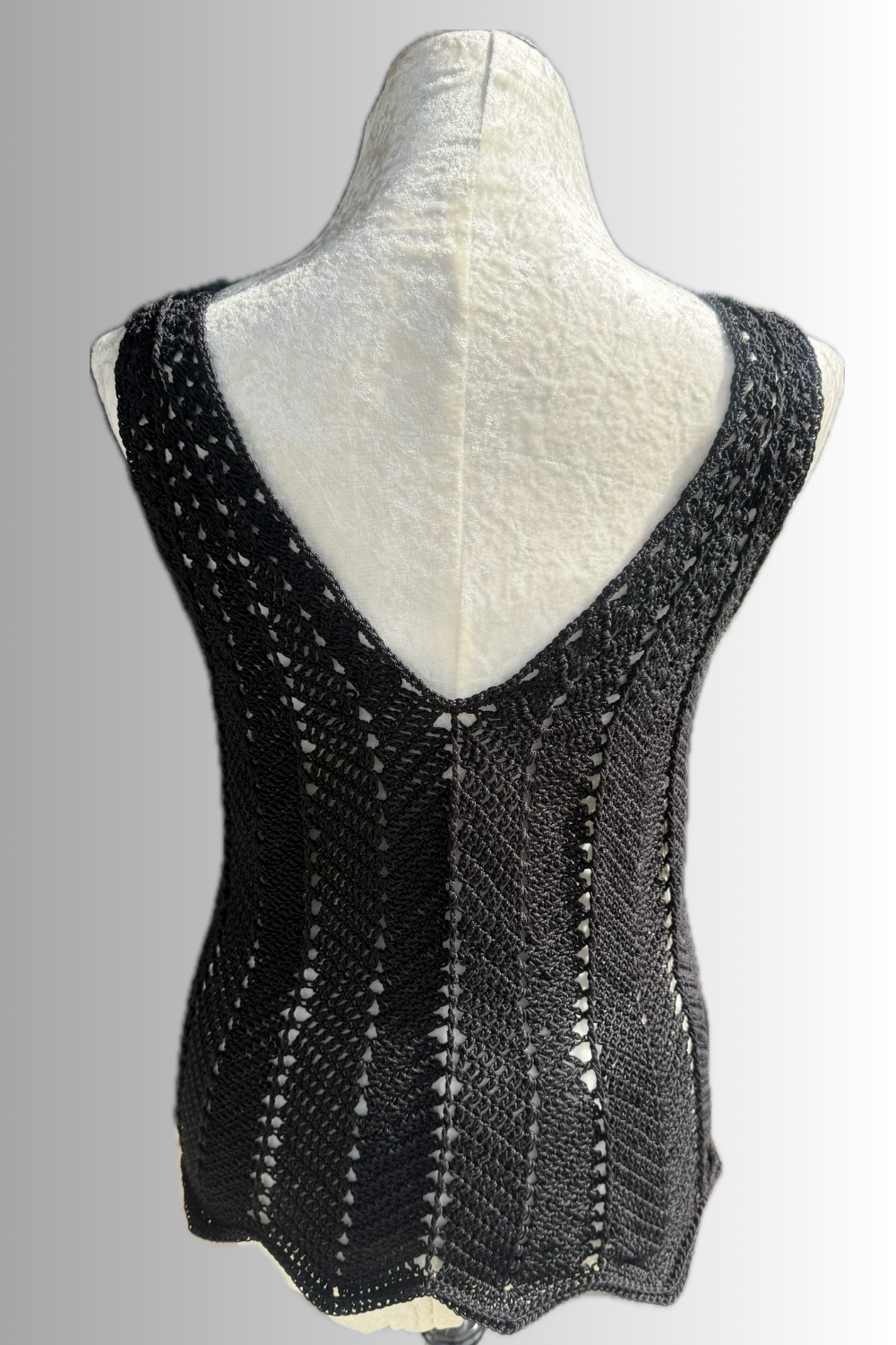 Noir Diamond Crochet Tank