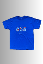 BUBBLE USA BLUE COTTON T-SHIRT