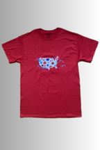 BUBBLE USA RED COTTON T-SHIRT