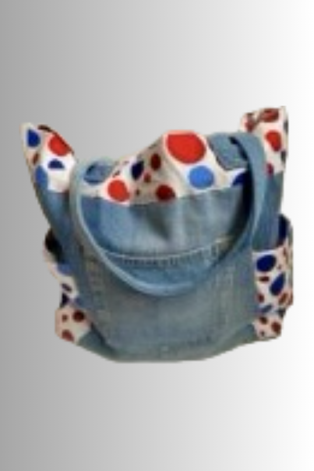 BUBBLE COLLECTION USA OPEN TOP HANDBAG light blue