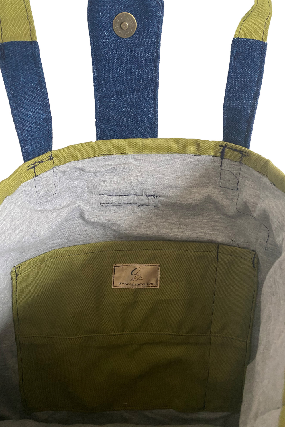 OPEN TOP FLOWER EMBROIDERED HANDBAG