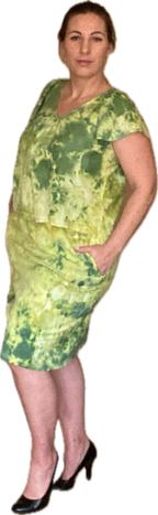 FLUTTER-SLEEVE V-NECK BLOUSE