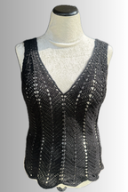 Noir Diamond Crochet Tank