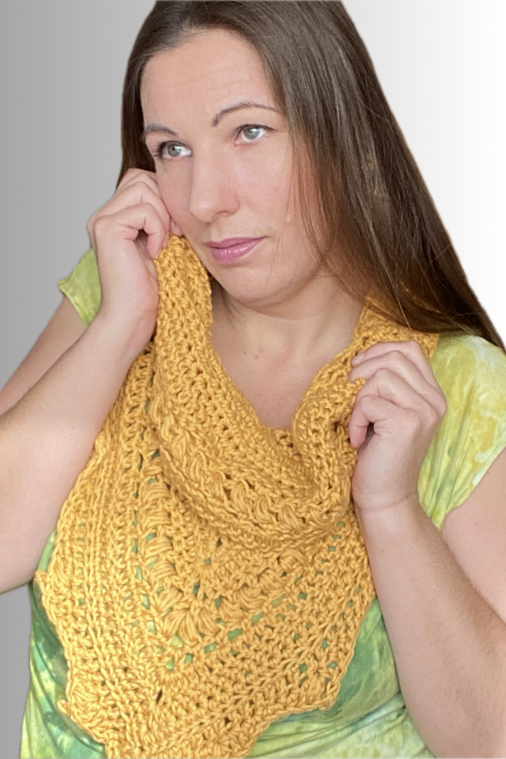 GOLD CROCHET FALL COWL