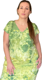 FLUTTER-SLEEVE V-NECK BLOUSE