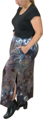 THE MAXI RAYON SKIRT WITH SIDE SLITS