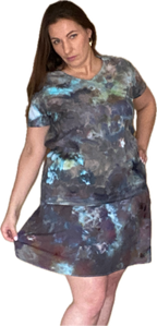 HIGH ELASTIC WAISTED TRUMPET RAYON MIDI SKIRT