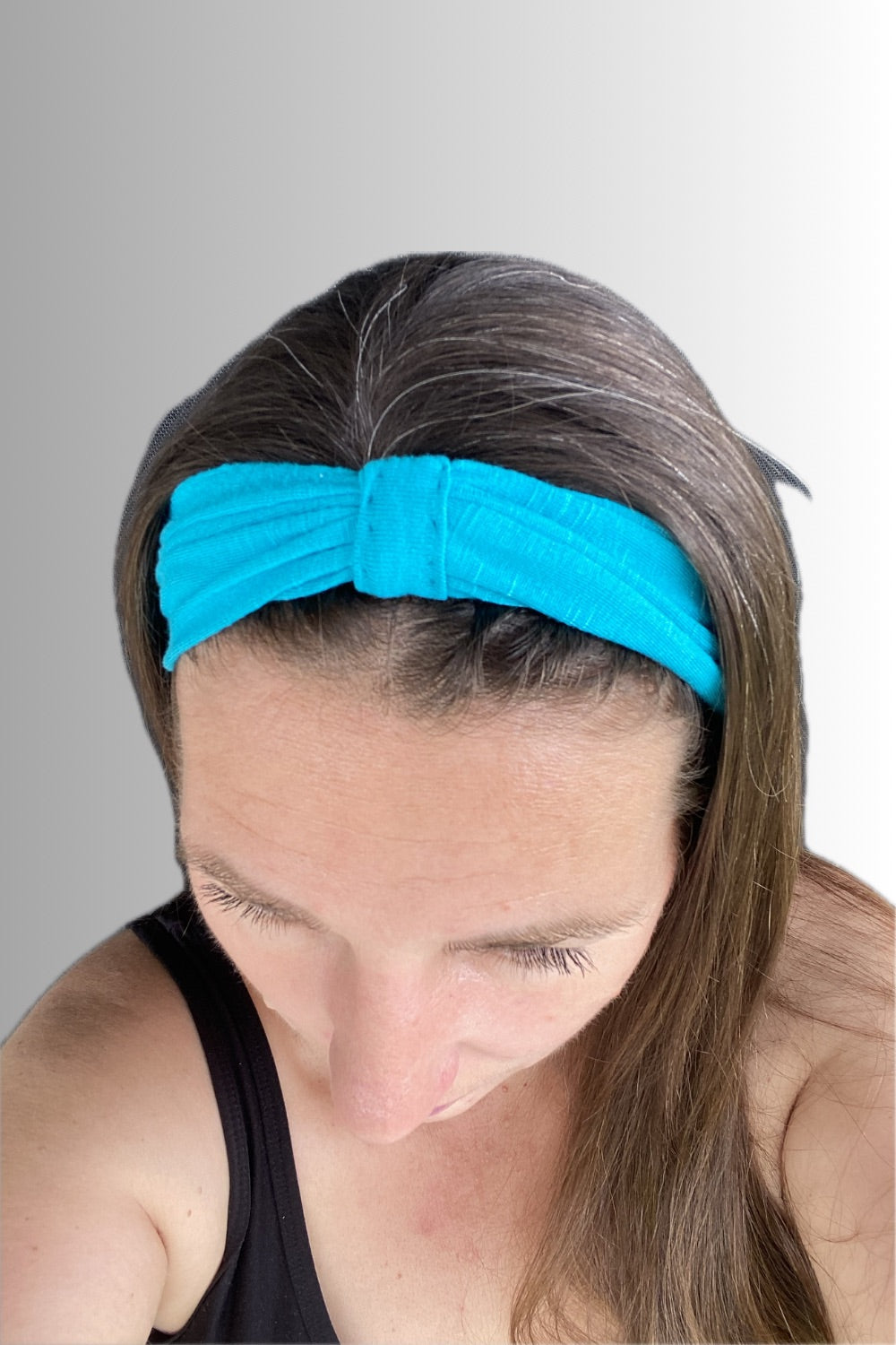 YOGA COLLECTION SIMPLE KNOTTED HEADBAND DARK TURQUOISE