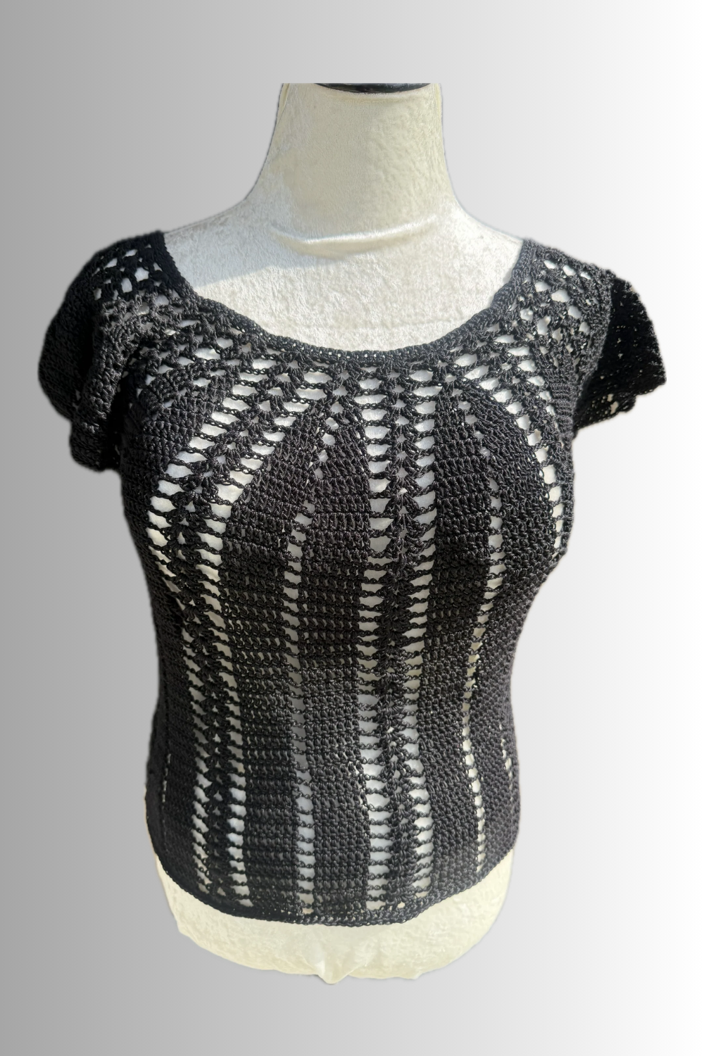 Raven Romance Crochet Top