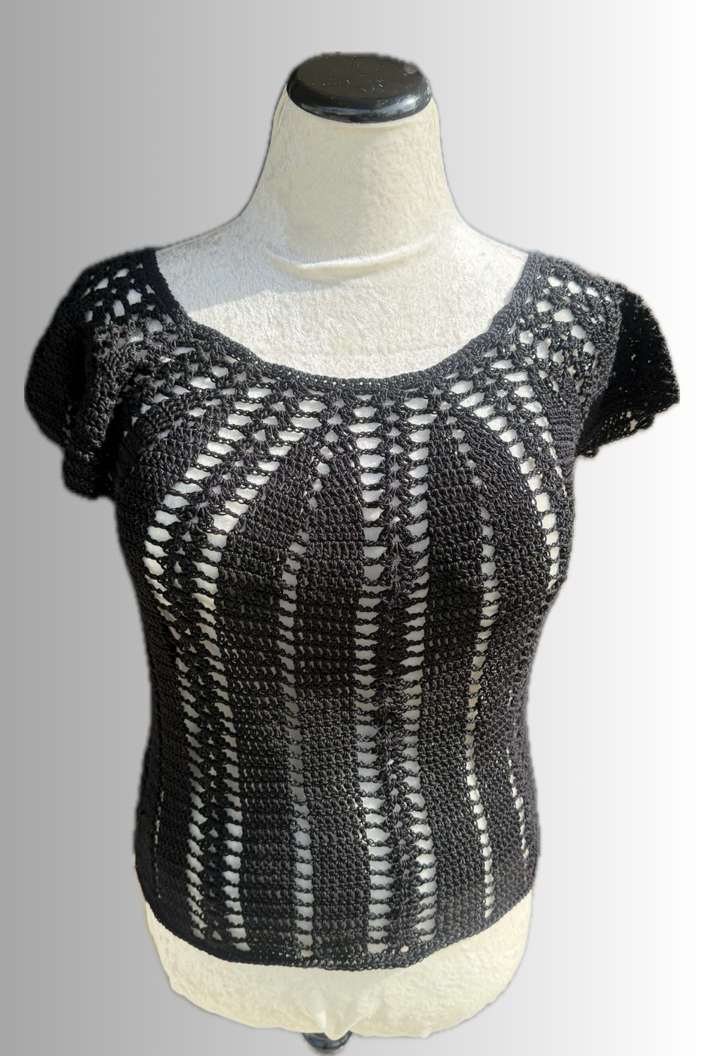 Raven Romance Crochet Top