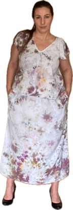 THE MAXI RAYON SKIRT WITH SIDE SLITS