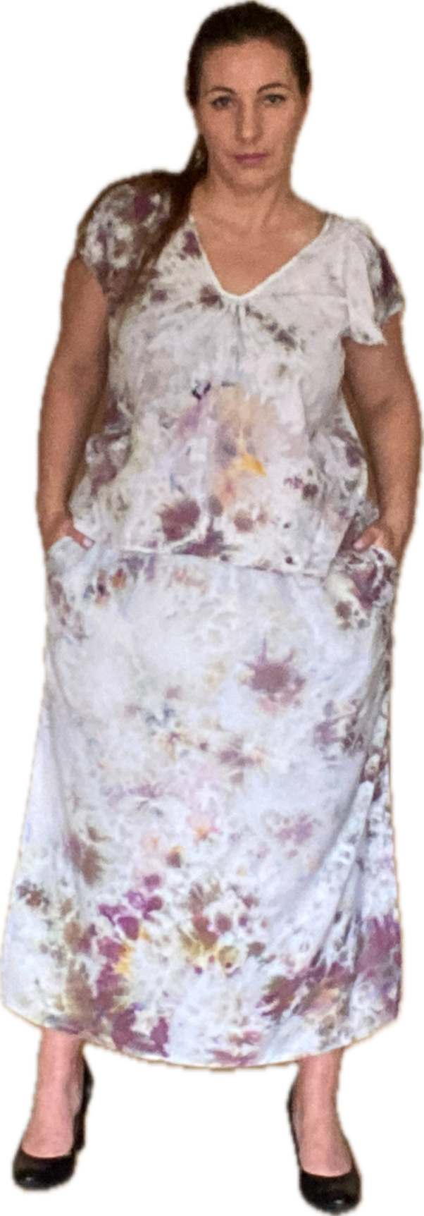 THE MAXI RAYON SKIRT WITH SIDE SLITS