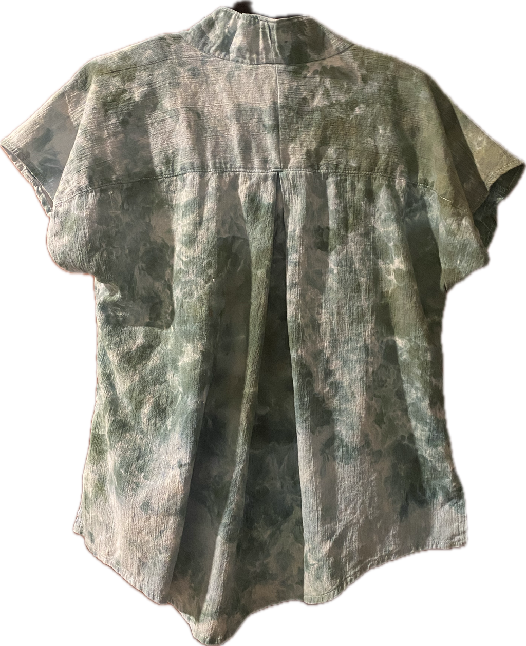 OCEAN HIGH COLLAR V-NECK BLOUSE