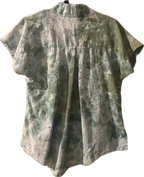 OCEAN HIGH COLLAR V-NECK BLOUSE