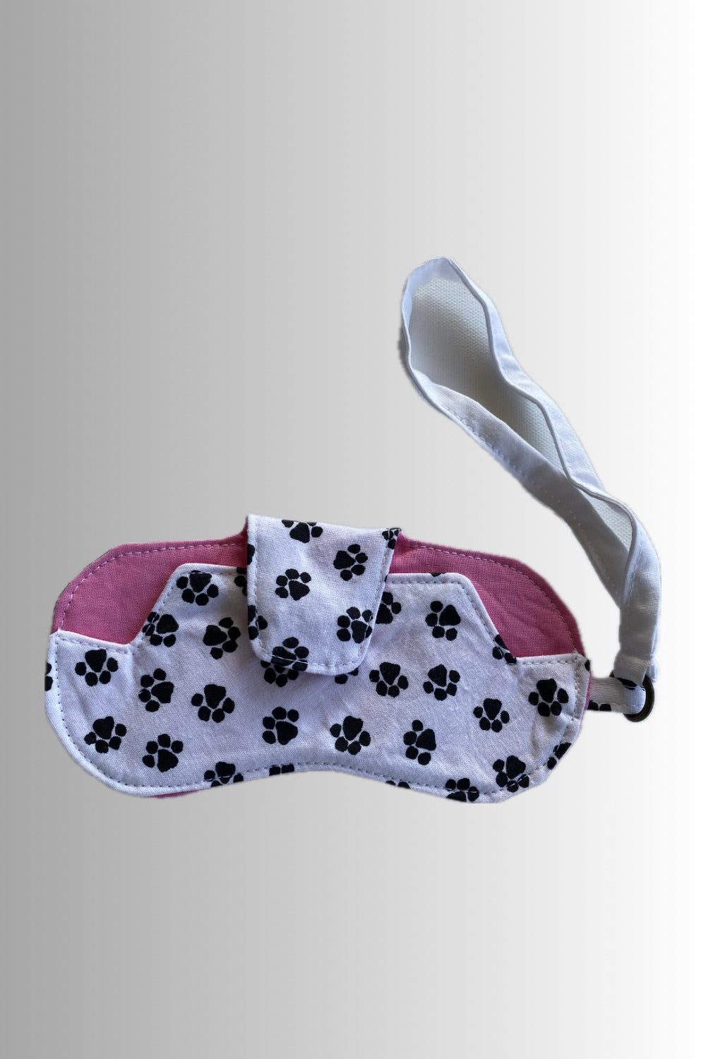 SUNGLASSES CASE PAWS WHITE