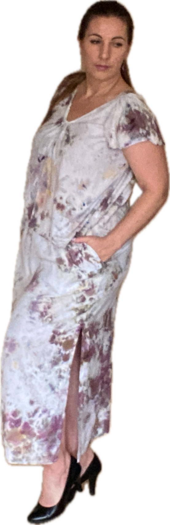 THE MAXI RAYON SKIRT WITH SIDE SLITS