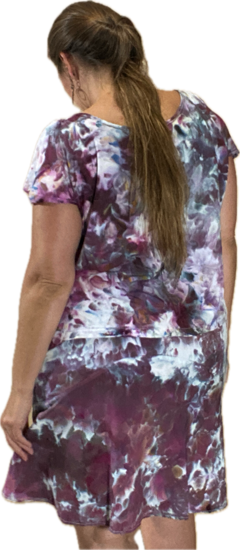 HIGH ELASTIC WAISTED TRUMPET RAYON MIDI SKIRT