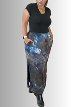THE MAXI RAYON SKIRT WITH SIDE SLITS