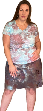 HIGH ELASTIC WAISTED TRUMPET RAYON MIDI SKIRT