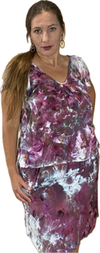 HIGH ELASTIC WAISTED TRUMPET RAYON MIDI SKIRT