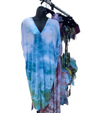 SUMMER BLUES V-NECK DRESS 100% Rayon DRESS