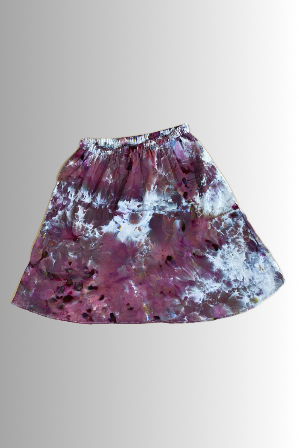 HIGH ELASTIC WAISTED TRUMPET RAYON MIDI SKIRT