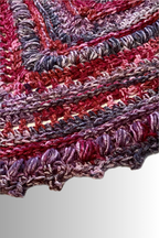 BERRY MIX TRIANGULAR CROCHET SHAWL