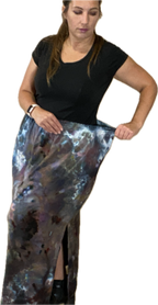 THE MAXI RAYON SKIRT WITH SIDE SLITS