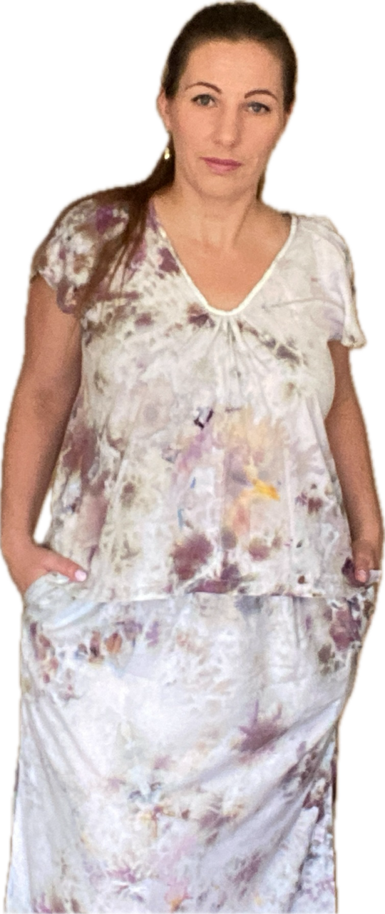 THE MAXI RAYON SKIRT WITH SIDE SLITS