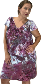 HIGH ELASTIC WAISTED TRUMPET RAYON MIDI SKIRT