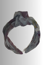 HAND-DYED KNOTTED HEADBAND BLACK CHERRY