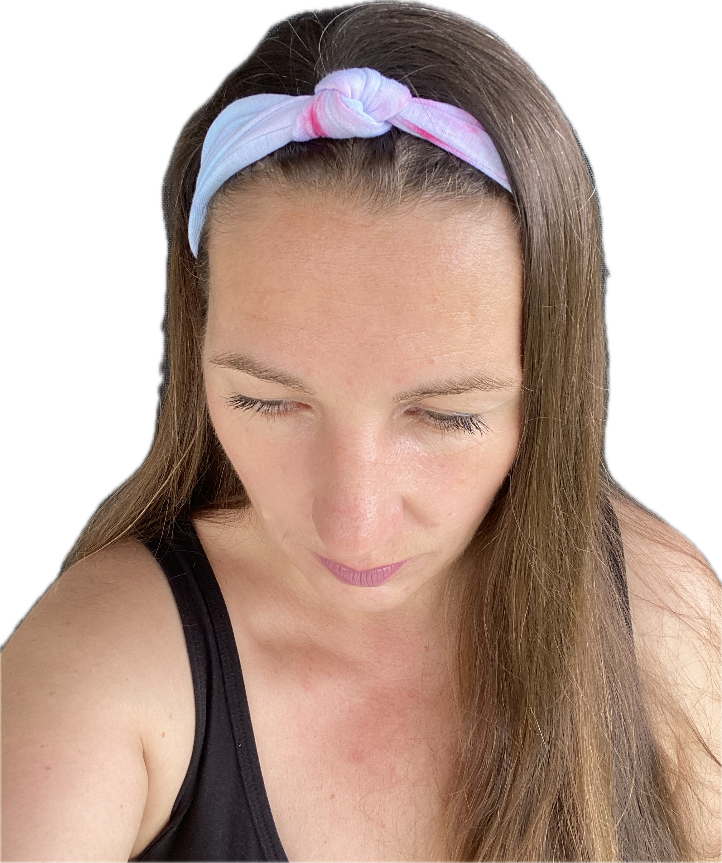 YOGA COLLECTION SIMPLE KNOTTED HEADBAND PLUM BLOSSOM