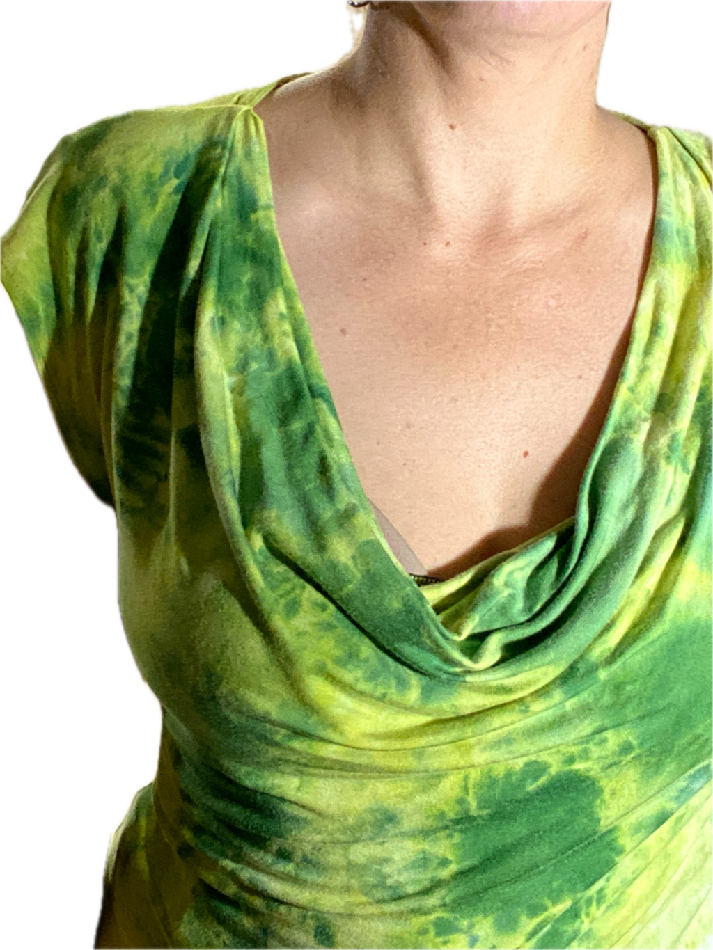 WOMEN'S CREPE COWL NECK SLEEVELESS STRETCHY BLOUSE TANK TOP