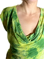 WOMEN'S CREPE COWL NECK SLEEVELESS STRETCHY BLOUSE TANK TOP