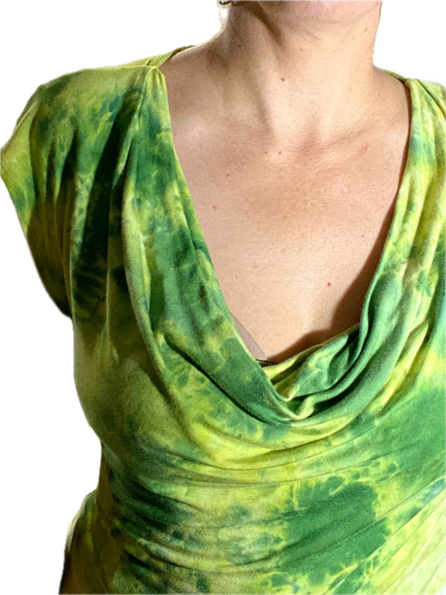 WOMEN'S CREPE COWL NECK SLEEVELESS STRETCHY BLOUSE TANK TOP