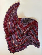 BERRY MIX TRIANGULAR CROCHET SHAWL