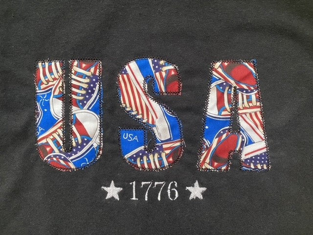 WALK USA BLACK COTTON T-SHIRT